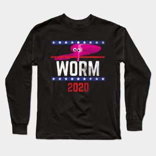 Magic Worm On A String Meme Pink Worm 2020 for President Long Sleeve T-Shirt